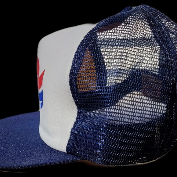 Vintage Rheem The Air Of Quality Hat Snap Back Blue White - MADE IN USA - Picture 2 of 8